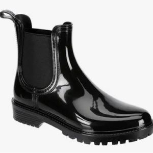 New Women Black short rain boots size 9